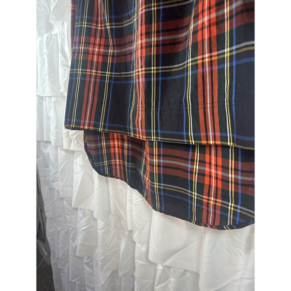 J. Crew Funnelneck Shirt in Stewart Tartan with Jeweled Buttons Women’s Size 4 - Picture 4 of 6